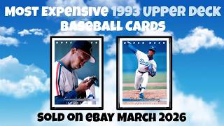 1993 Upper Deck Most Expensive eBay Sales Baseball Cards (March 2026)