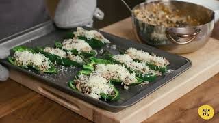 How to Make Stuffed Poblano Peppers with Black Beans and Brown Rice