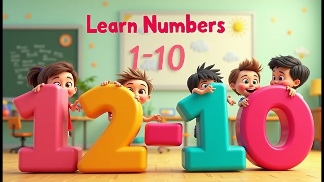 Learn Numbers 1 To 10 For Kids Fun Counting Song Educational Video