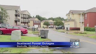 Scattered power outages and flooding across Golden Triangle