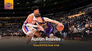 Austin Reaves Shows Off His Skills in Lakers Win vs Detroit