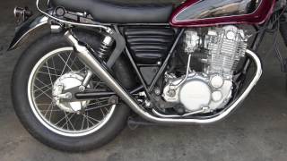 SR400/500用 BERRYBADS トランペットマフラー ストレート スリップオン アップ (MR-EX149U)