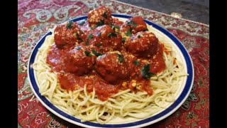 اسپاگتی ومیت بال، خوشمزه، آسان ومتفاوت،باآشپزخانه فریبا  Spagetti & Meatballs