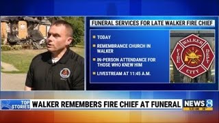 Walker remembers fire chief at funeral