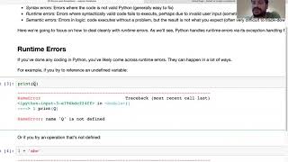 Error and Exceptions in Python | Lecture - 22