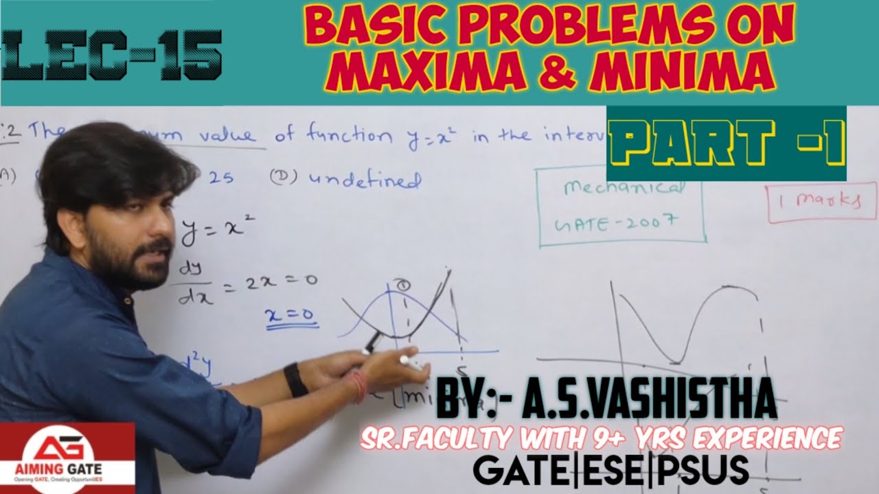 Lec 15 | Problem Practice | Maxima Minima | Part -1| Differential ...