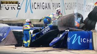 Felix Rosenqvist Indy Crash Detroit #1 2021