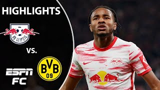Nkunku, Poulsen lift RB Leipzig in cagey clash vs. Dortmund | Bundesliga Highlights | ESPN FC
