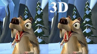Ice Age 2  Game 3D video 1 SBS VR box google cardboard