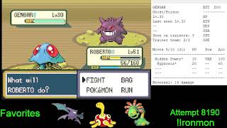 #2 Tentacruel continues Leaf Green Kaizo Ironmon.  No mic just the sounds of music/pokemon.