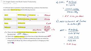 Operations Management: Single-Factor \u0026 Multi-Factor Productivity