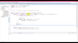 Sort a generic Stack in descending order - Java