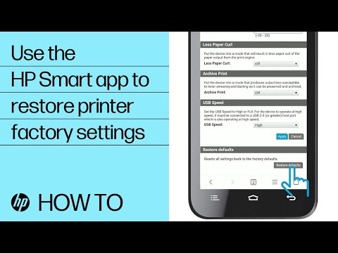 Как использовать приложение HP Smart для восстановления заводских настроек принтера Принтеры HP Служба поддержки HP