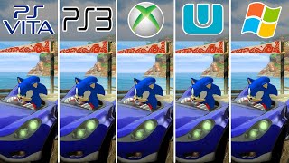 Sonic \u0026 All-Stars Racing Transformed (2012) PS Vita vs PS3 vs XBOX 360 vs Wii U vs PC