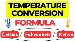 Temperature Conversion Formula | Celsius Kelvin Fahrenheit conversion