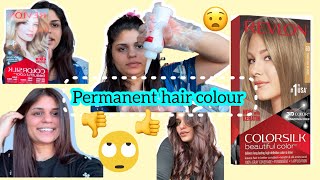 How to apply colour on hair at home | just in £5 | permanent hair colour | Revlon dark ash blonde