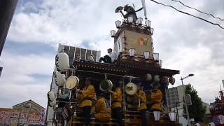 2013年　熊谷うちわ祭　巡行祭　銀座区の山車