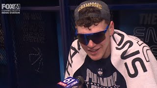 UConn's Donovan Clingan reacts to winning national championship | Full Interview