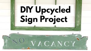 EASY DIY UpCycled Sign | Trash to Treasure | How to Use Saltwash for a Chippy Finish