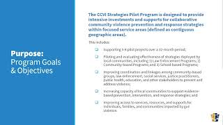 Recording: 2022 Coordinated CVI Strategies Pilot Grants Informational Webinar