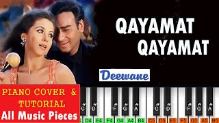 Qayaamat Qayamat Piano Cover & Tutorial | Deewane (2000) | Sukhwindar Singh & Alka Yagnik