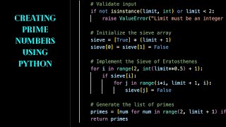 Using Python for Math: Generating Prime Numbers
