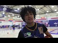 elliot cadeau interview u0026 highlights 2022 pangos aa camp the 2024 pg out of jersey is special