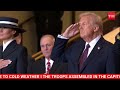 live i president trump inspects military troops salutes u.s soldiers i pass in review