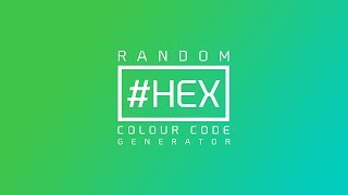 Random Hex Color Code Generator | HTML, CSS & JavaScript
