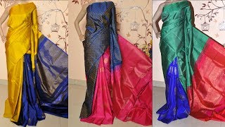 Latest Kanchipuram Sarees Patli Pallu Style Online Shopping | Million Designs | SPS