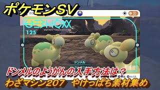 ポケモンＳＶ　わざマシン２０７　やけっぱち素材集め　ドンメルのようがんの入手方法は？　＃２８１　【DLCゼロの秘宝　碧の仮面・藍の円盤】