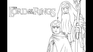 Drawing Gandalf and Frodo The Lord of the Rings #1