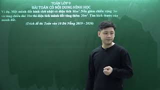 Toán lớp 9 - Giải bài toán bằng cách lập hệ phương trình (Tiếp theo) - Thầy Lê Ngọc Diên