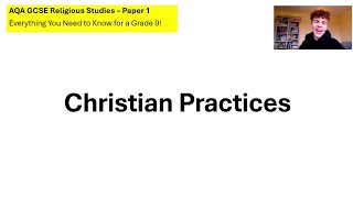 GCSE RELIGIOUS STUDIES 2025 - CHRISTIAN PRACTICES (AQA PAPER 1)