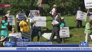 UPS workers protest in Chapel Hill