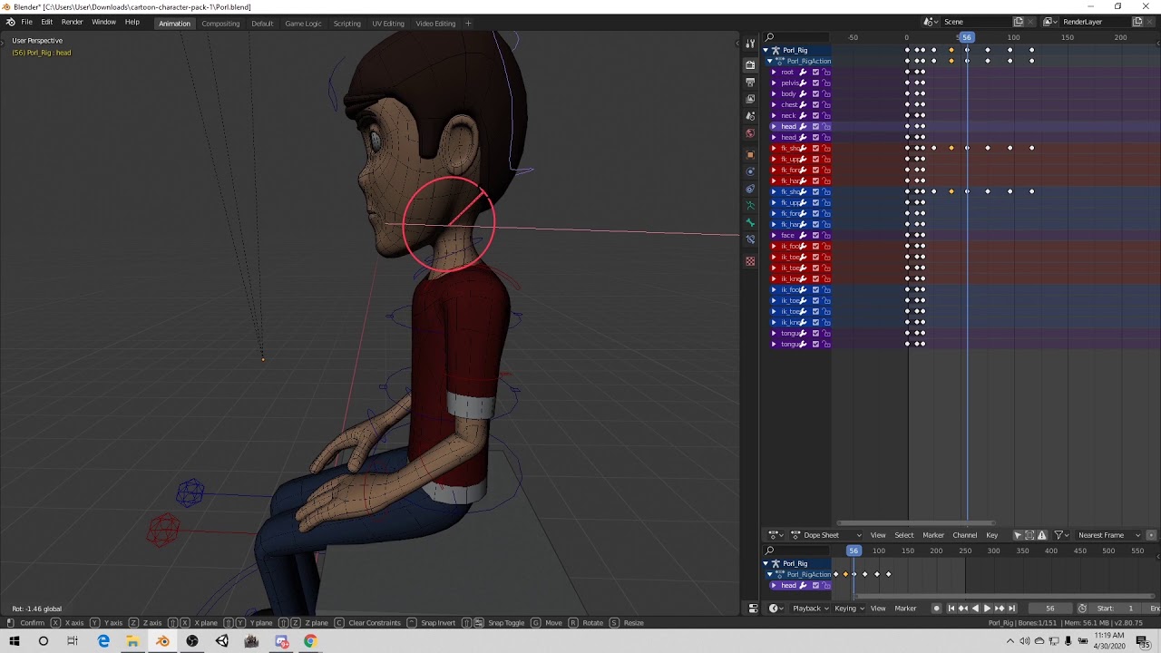 Membuat Karakter Bergerak Pada Animasi 3D - YouTube