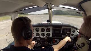 Departure at Ursel (EBUL, P28A) [full ATC]