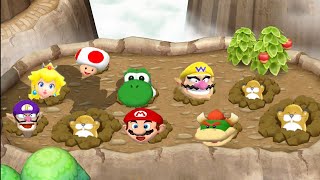Mario Party 9 Minigames - Mario Vs Luigi Waluigi Wario- Step It Up 1 vs 3 (Master Cpu)