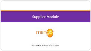 Mango - Supplier Module
