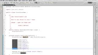 TAMIL STACK PUSH METHOD EXAMPLE IN JAVA DEMO