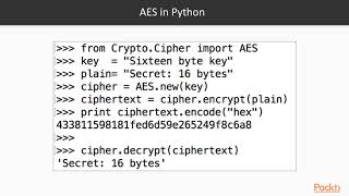 Cryptography with Python : AES | packtpub.com