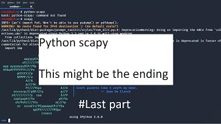 Python scapy #Last part|| Explanation about HTTP and SCTP || !discord