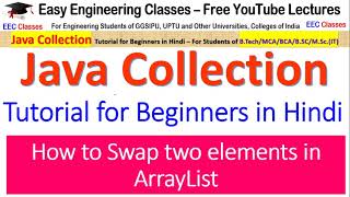 Java ArrayList Tutorial #5 - How to Swap Two Elements of ArrayList | Java Collection Tutorial Hindi