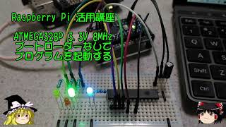 ラズパイ活用講座 ATMEGA328P 3.3V/8MHz ブートローダーなしでプログラムを起動する