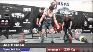 Joe Seiden - 148lb class, 230kg Deadlift Opener, Boss of Bosses 2