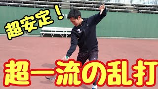 朝一の船水雄太選手の乱打がハンパない！！【ソフトテニス】