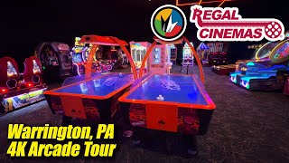 Regal Warrington Crossing (Warrington PA), 4K arcade walkthrough \u0026 tour, December 2024