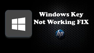 FIX HP Laptop Windows key Not Working Windows 10/8/7