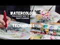 Watercolor  techniques  ,watercolour,easy watercolour art techniques