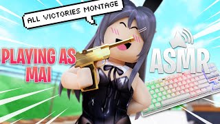 PLAYING AS MAI IN MM2 + KEYBOARD ASMR *SUPER CLICKY*